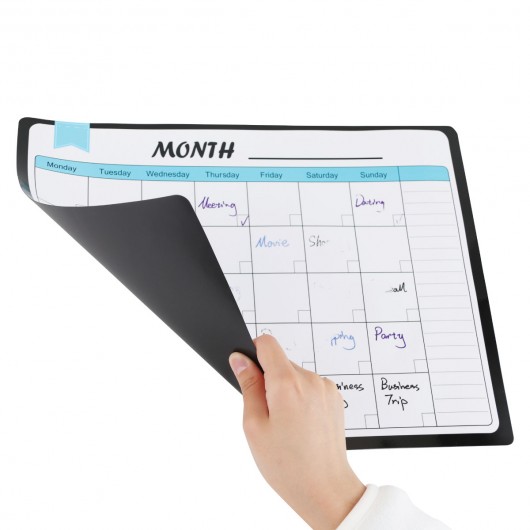Erasable Magnetic Calendar Being Removed